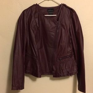 Leather Jacket Moda International Size L